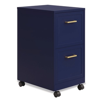 Alera Two-Drawer Mobile Vertical File 2 Letter-Size File Drawers 14.25 x 18 x 26.7 - Navy