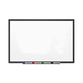 Quartet 2544B Classic Series 48 in. x 36 in. Porcelain Magnetic Dry Erase Board - White Surface/Black Aluminum Frame