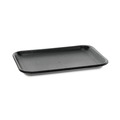 Food Service | Pactiv Corp. 0TFB02S00000 8.2 in. x 5.7 in. x 0.65 in. No. 2S Foam Supermarket Tray - Black (500/Carton) image number 1