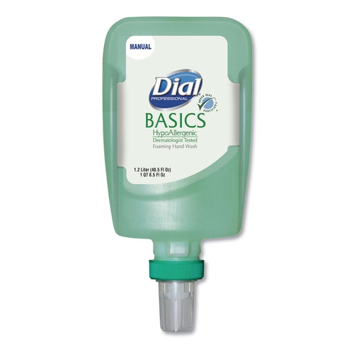 Cleaning & Janitorial Supplies | Dial Professional 16714 1.2 Liter Basics Hypoallergenic Foaming Hand Wash Refill for FIT Manual Dispenser - Honeysuckle Scent (3/Carton) image number 0