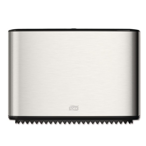 Cleaning & Janitorial Supplies | Tork 465500 14 in. x 5.13 in. x 9.88 in. Image Design Mini Jumbo Bath Tissue Roll Dispenser - Stainless Steel image number 0