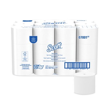 PRODUCTS | Scott 07001 Essential Extra Soft Coreless Standard Roll 2-Ply Bath Tissue - White (36 Rolls/Carton, 800 Sheets/Roll)