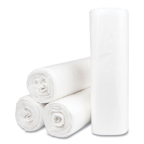 Trash Bags | Inteplast Group VALH3037N10 High-Density 30 Gallon 30 in. x 36 in. Commercial Can Liners - Natural (500-Piece/Carton) image number 0