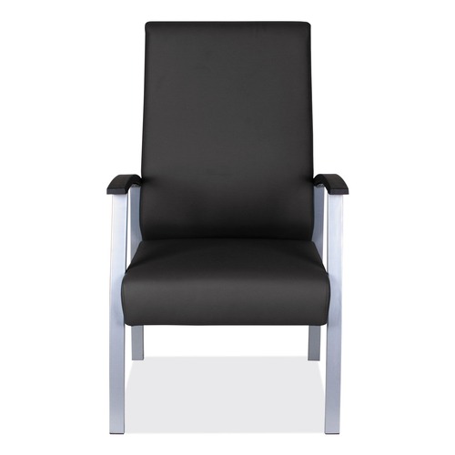  | Alera ALEML2419 Metalounge Series 24.6 in. x 26.96 in. x 42.91 in. High-Back Guest Chair - Black image number 0