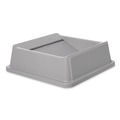 Trash & Waste Bins | Rubbermaid Commercial FG266400GRAY 20.13 in. Plastic Untouchable Square Swing Top Lid - Gray image number 0
