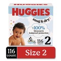 Cleaning & Janitorial Supplies | Huggies 56433 Snug and Dry 12 lbs. to 18 lbs. Diapers - Size 2 (116/Carton) image number 1