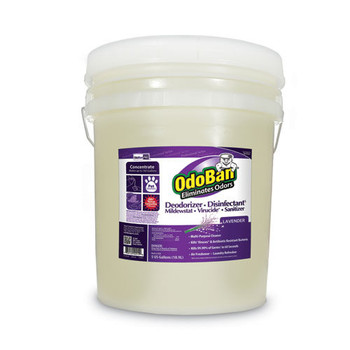 OdoBan 5 Gallon Pail Concentrated Odor Eliminator and Disinfectant - Lavender Scent