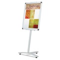 Office Jansan | Quartet LCF2418 18 in. x 24 in. Frame, 54 in. High Improv Lobby Clip-Frame Pedestal Sign - Aluminum image number 2