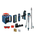 Rotary Lasers | Factory Reconditioned Bosch GRL2000-40HVK-RT REVOLVE2000 Self-Leveling Horizontal/Vertical Cordless Rotary Laser Kit image number 0