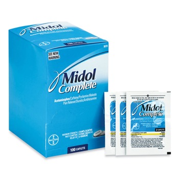 Midol 2-Pack Complete Menstrual Caplets (50 Packs/Box)