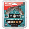 Circular Saw Blades | Makita B-69711 1-Piece General Purpose Turbo 5 in. Diamond Blade image number 1