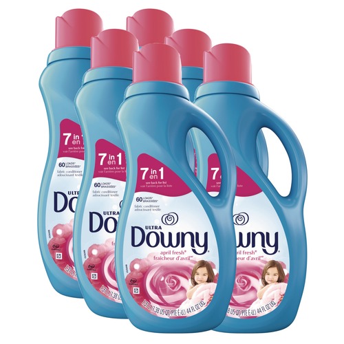 Cleaning & Janitorial Supplies | Downy 80743434 44 oz Liquid Fabric Softener - April Fresh (6/Carton) image number 0
