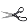  | Westcott 15582 7 in. Long, 2.8 in. Cut Length KleenEarth Pointed Tip Basic Plastic Handle Scissors - Black image number 1