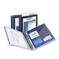 Office Jansan | Avery 17686 11 in. x 8.5 in. 3 Rings 1 in. Capacity Flexi-View Binder with Round Rings - Black image number 1