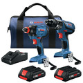Combo Kits | Factory Reconditioned Bosch GXL18V-239B25-RT 18V 2-Tool 1/2 in. Hammer Drill Driver and 2-in-1 Impact Driver Combo Kit with (2) CORE18V 4.0 Ah Lithium-Ion Compact Batteries image number 0