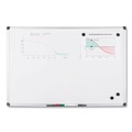  | MasterVision MA2107170 96 in. x 48 in. Value Aluminum Lacquered Steel Magnetic Dry Erase Board - White/Silver image number 1