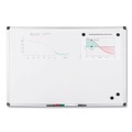 Office & Office Supplies | MasterVision MA2107170 96 in. x 48 in. Value Aluminum Lacquered Steel Magnetic Dry Erase Board - White/Silver image number 1