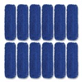 Mops | Gritt Commercial GRI1823612PK 36 in. x 5 in. Microfiber Looped Dust Mop Pad Head - Blue (12/Carton) image number 0