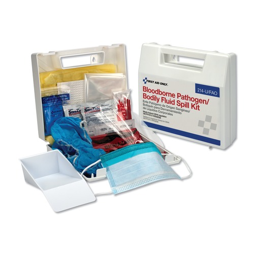 First Aid | First Aid Only 214UFAO 2.5 in. x 9 in. x 8 in. BBP Spill Cleanup Kit (1-Kit) image number 0