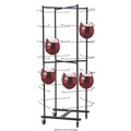 Office Filing Cabinets & Shelves | Champion Sports FBWR 26 in. x 28 in. x 81 in. 56 Football Helmet Rolling Rack - Black image number 4