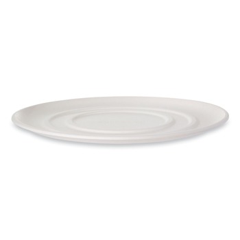 Eco-Products EP-SCPTR16 WorldView 16 in. x 16 in. x 0.2 in. Sugarcane Molded Fiber Pizza Trays - White (50/Carton)