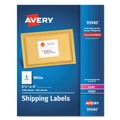  | Avery 95940 Inkjet/Laser Printer 3.33 in. x 4 in. Shipping Label Bulk Packs - White (6/Sheet 250-Sheet/Box) image number 0