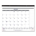 Calendars & Planners | Blueline C177847 12-Month (Jan to Dec): 2026 22 in. x 17 in. Net Zero Carbon Monthly Desk Pad Calendar - White/Gray/Blue Sheets, Black Binding image number 0
