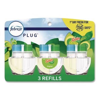 Febreze 2.63 oz. PLUG Air Freshener Refills - Gain Scent (6 Packs/Carton)