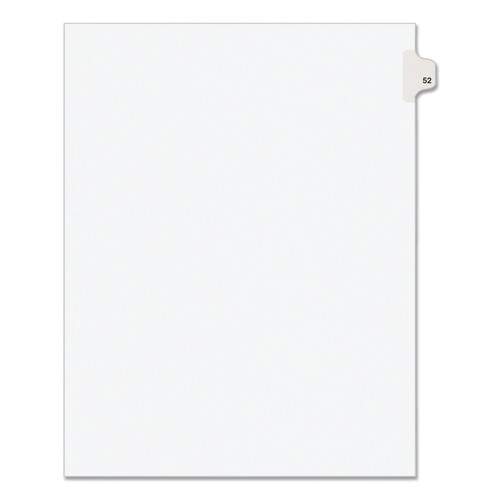 Office Jansan | Avery 01052 11 x 8.5 Avery Style Preprinted Legal Exhibit Side 10-Tab Index Dividers - White (25/Pack) image number 0