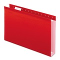 Office Jansan | Pendaflex 04153X2 RED 2 in. Extra Capacity 1/5-Cut Tabs Reinforced Hanging Legal File Folders with Box Bottom - Red (25/Box) image number 0