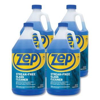 Zep Commercial 1 gal. Bottle Streak-Free Glass Cleaner - Pleasant Scent (4/Carton)
