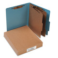 Office Jansan | ACCO A7015026 3 in. Expansion Pressboard Letter Size 6-Fastener Classification Folders - Sky Blue Exterior (10/Box) image number 1