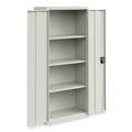 Office Filing Cabinets & Shelves | Alera 25771 30 in. x 15 in. x 66 in. 4 Shelves Economy Assembled Storage Cabinets - Light Gray image number 3