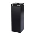 Trash Cans | Safco 2984BL 15.25 in. x 15.25 in. x 44 in. 42 Gallon Public Square Paper-Recycling Container - Black image number 0