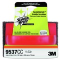 Cleaning Cloths | Scotch-Brite PROFESSIONAL 9537 Scotchbrick 4 in. x 6 in. x 3 in. Griddle Scrubber - Red/Black (12/Carton) image number 2