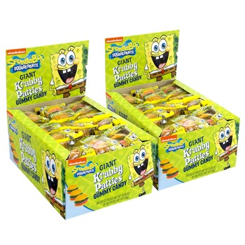 Nickelodeon 0.63 oz SpongeBob Squarepants Giant Krabby Patties Gummy Candy - Fruity (72/Carton)