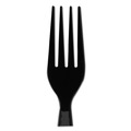 Cutlery | Dixie FH517 Heavyweight Plastic Cutlery Forks - Black (1000/Carton) image number 2
