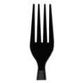 Cutlery | Dixie FH517 Heavyweight Plastic Cutlery Forks - Black (1000/Carton) image number 2