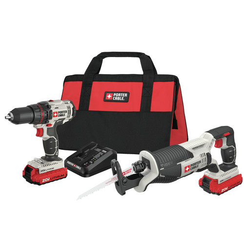 Combo Kits | Porter-Cable PCCK603L2 20V MAX Cordless Lithium-Ion Drill Driver and Reciprocating Saw Combo Kit image number 0