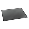Office Jansan | Artistic 41100 24 in. x 19 in. Desk Pad with Transparent Lift-Top Overlay and Antimicrobial Protection - Black Pad, Transparent Frost Overlay image number 0