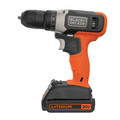 Black & Decker BCD702C1 20V MAX Brushed Lithium-Ion 3/8 in. Cordless Drill Driver Kit (1.5 Ah) image number 3