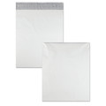 Office Jansan | Quality Park QUA46200 #5 1/2 Square Flap with Perforated Strip Redi-Strip Adhesive Closure 14 in. x 17 in. Poly Mailer - White (100/Pack) image number 1