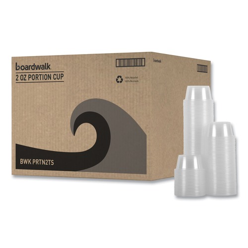 Percentage Off | Boardwalk BWKPRTN2TS 2 oz. Polypropylene Souffle/Portion Cups - Clear (2500/Carton) image number 0