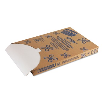 Dixie 16.38 in. x 24.38 in. Greaseproof Liftoff Pan Liners - White (1000/Carton)