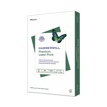 PAPER AND PRINTABLES | Hammermill 10462-0 98 Bright 24 lbs. 11 in. x 17 in. Premium Laser Print Paper - White (500/Ream)