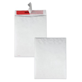 Quality Park #13 1/2 Flip-Stik Flap Redi-Strip Adhesive Closure 10 in. x 13 in. Tamper-Indicating Mailers Made with Tyvek - White (100/Box)
