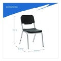  | Iceberg 64111 Rough n Ready 17.5 in. Seat Height Supports Up to 500 lbs. Stack Chair - Black Seat/Back/Base (4/Carton) image number 7