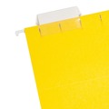 Office Jansan | Smead 64069 Colored Hanging File Folders with 1/5 Cut Tabs - Letter, Yellow (25/Box) image number 1