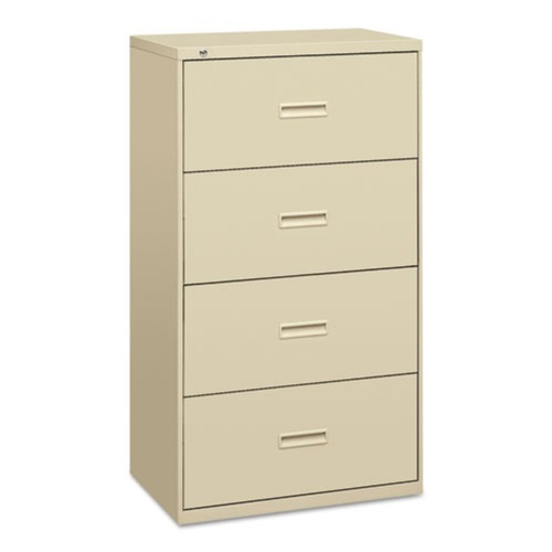 HON H434.L.L 400 Series 30 in. x 18 in. x 52.5 in. 4 File Drawers, Lateral File - Putty image number 0