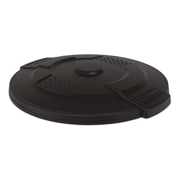 Suncast Commercial Utility Trash Can Lid for 32 gal Trash Can, 22.22-in Diameter x 3-in, Black